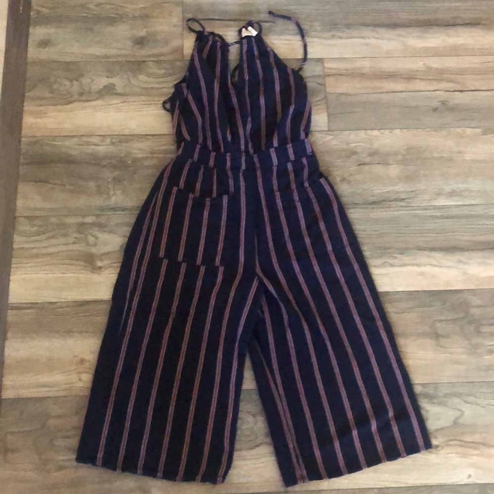 Universal Thread Tie neck Midi Romper/Jumpsuit. Red White and Blue Size XS